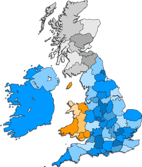 UK county map