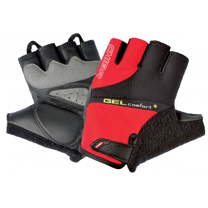 Cycling Mitt Gloves Short Finger Chiba Gel Comfort Active Black Medium